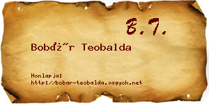 Bobár Teobalda névjegykártya